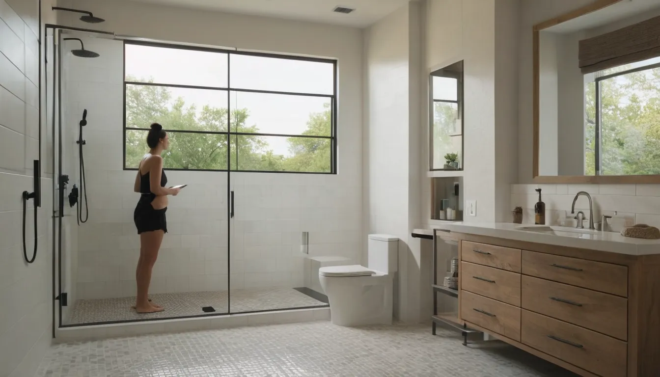 A bright, newly remodeled bathroom in a Minneapolis home with a walk-in shower